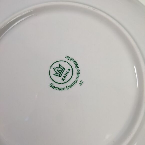 KAHLA German Democratic Republic Porcelain Cheese motifs side plate 39&42 - Picture 4 of 4